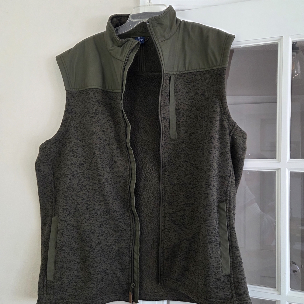 George Men's Dark Green Fleece Vest